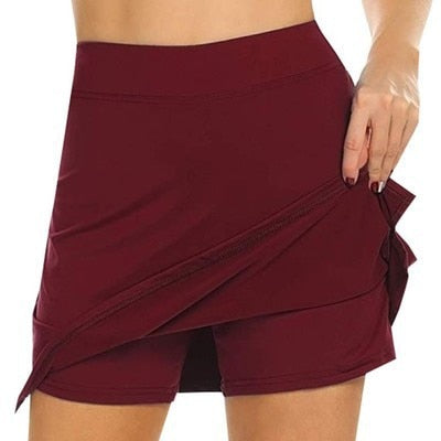 EtherealBe casual sports solid color skirt shorts Breathable