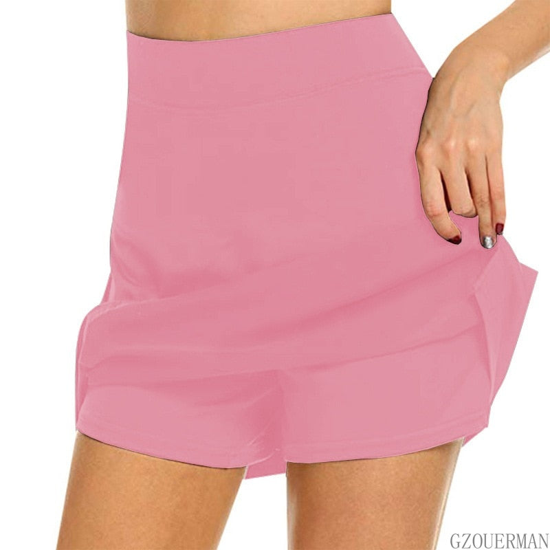 EtherealBe casual sports solid color skirt shorts Breathable