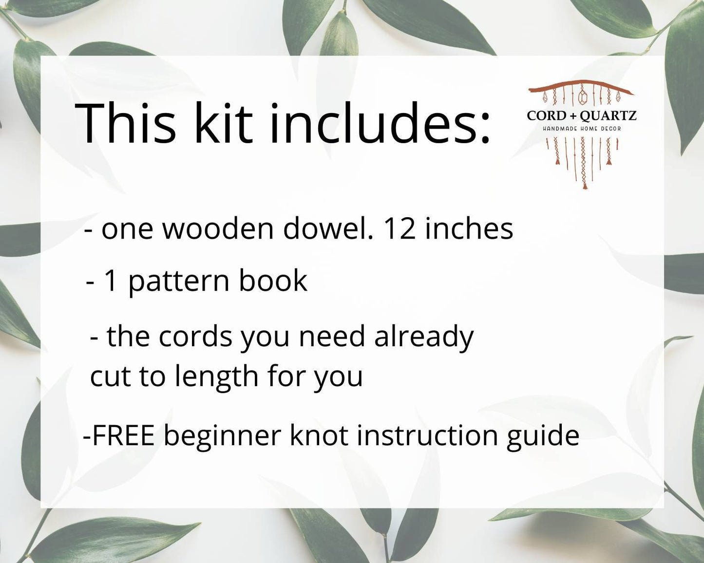 Macrame wall hanging kit "May". Beginner DIY  kits