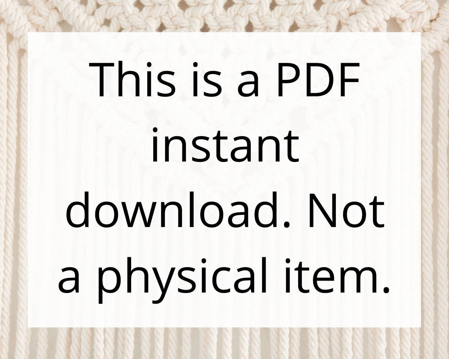 Macrame 12 inch half mandala PDF PATTERN.