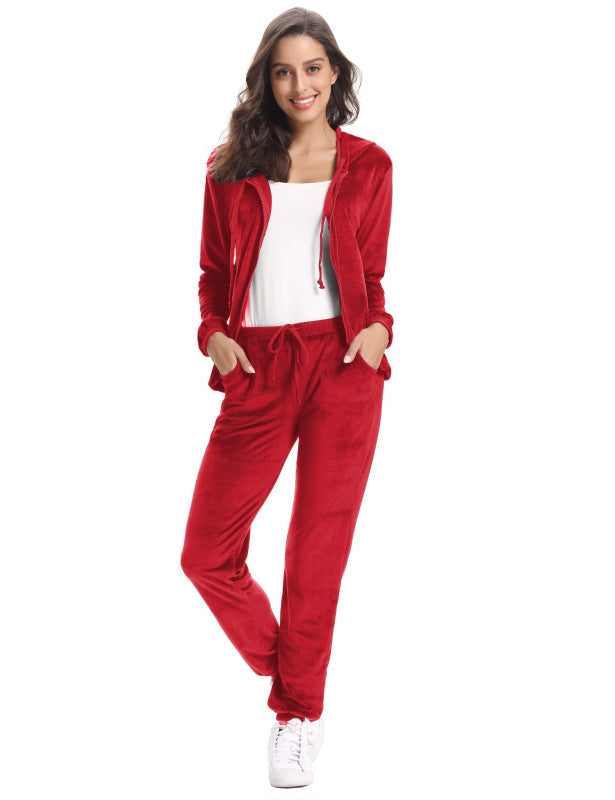 Casual/ Comfortable And Stylishwomen'S Velvet Suit