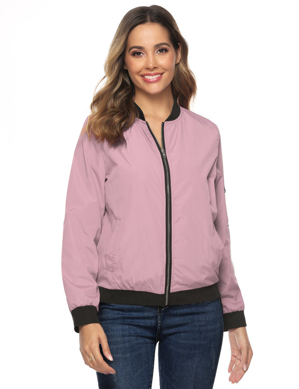 Ladies Casual Fashion Zip Jacket Jacket