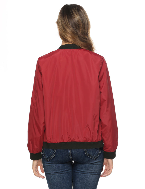 Ladies Casual Fashion Zip Jacket Jacket