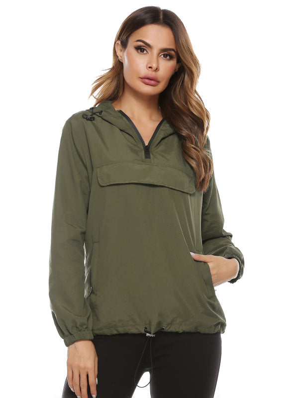 Outdoor Riding And Traveling Wear Women'S Short Waterproof Raincoat