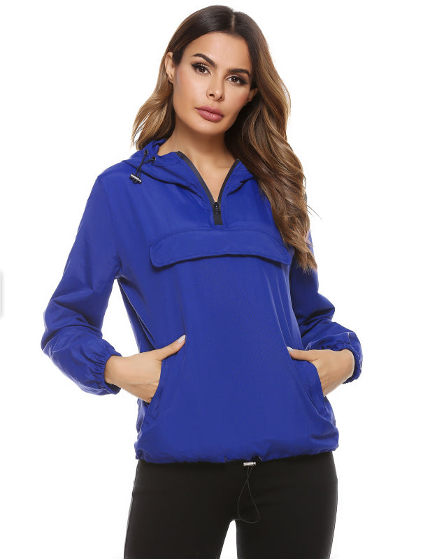 Outdoor Riding And Traveling Wear Women'S Short Waterproof Raincoat