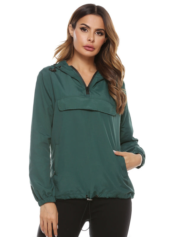 Outdoor Riding And Traveling Wear Women'S Short Waterproof Raincoat