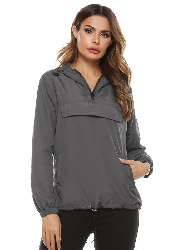 Outdoor Riding And Traveling Wear Women'S Short Waterproof Raincoat