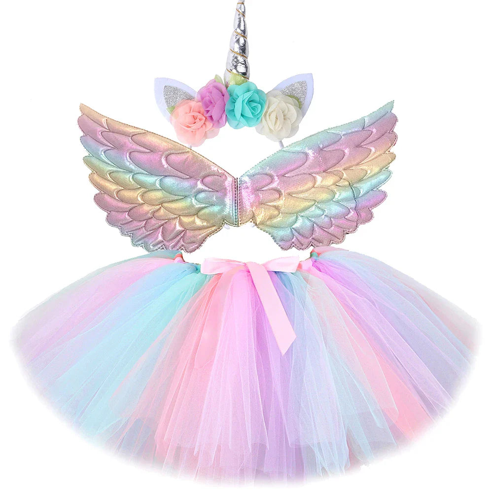 EtherealBe Kids Unicorn Halloween Costume with Wings