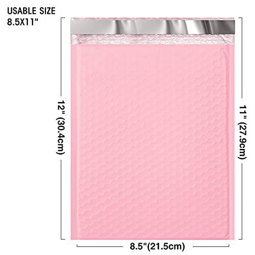 8.5x12 Bubble Mailer Padded Envelope #2 | Usable Size 8.5x11"| Sakura Pink
