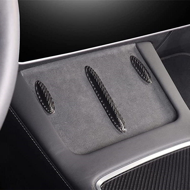 Model 3 / Y Central Control Panel Stickers - Carbon Fiber Interior Mods