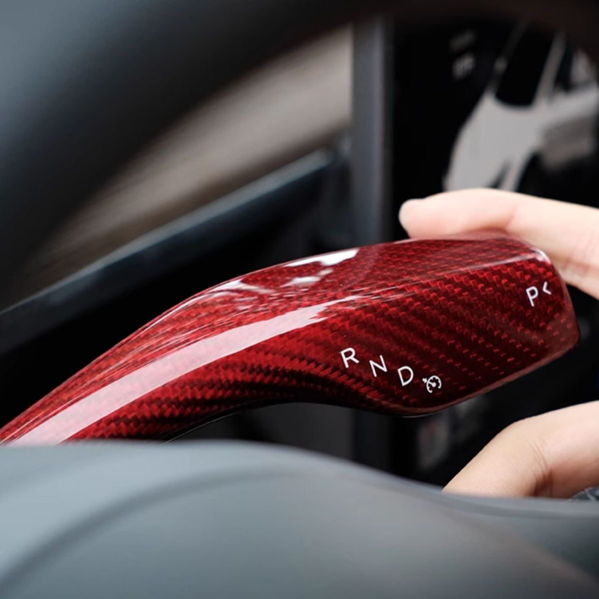 TESERY Model 3 / Y Stalks Turn Signal Cover - Dry Carbon Fiber Interior Mods