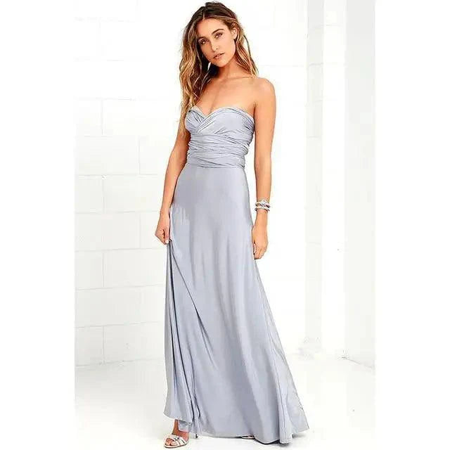 New Fashion Boho Women Multiway Wrap Convertible Maxi Club Red Dress Bandage Long Dress Party Dresses For Women