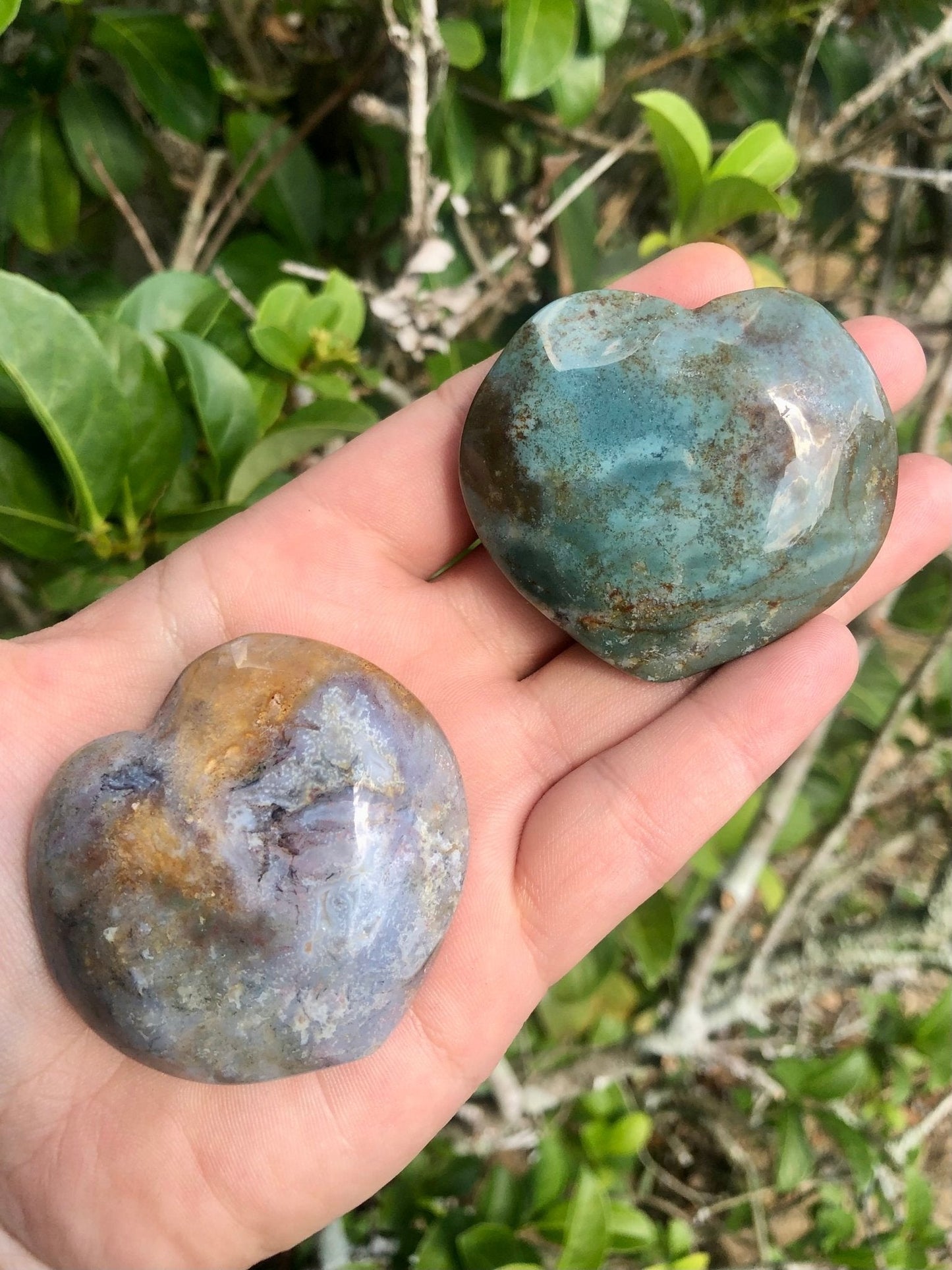 Ocean Jasper Heart – Unique Carved Crystal (Intuitive Pick)