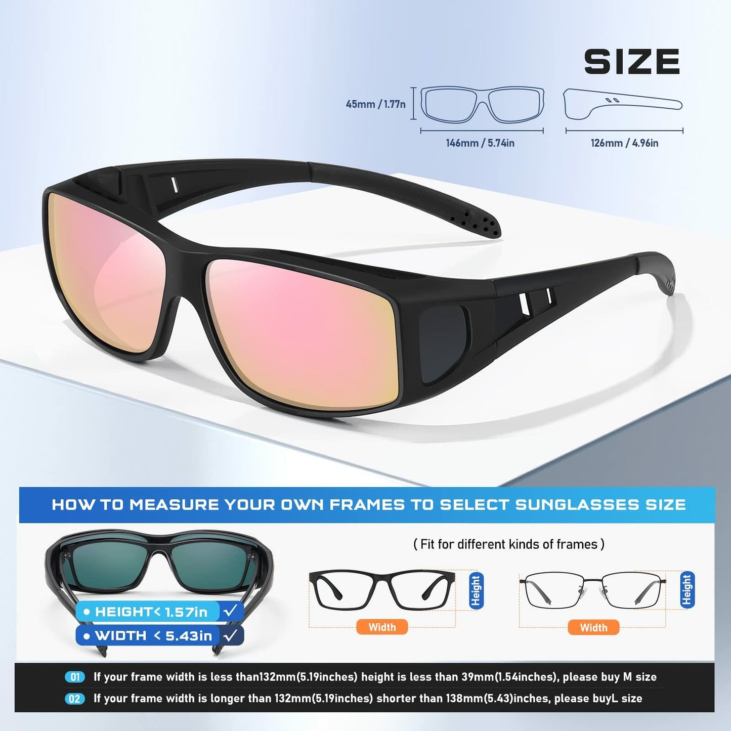Tnnaiko Aviator Polarized Sunglasses for Men - UV Protection, Stylish