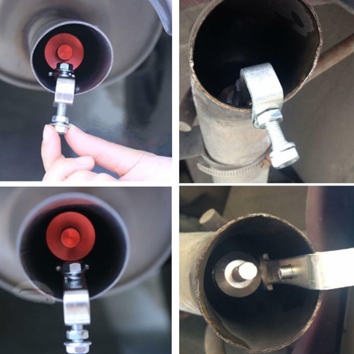 EOHMAK Turbo Sound Whistle Simulator Exhaust Muffler Pipe Red XL