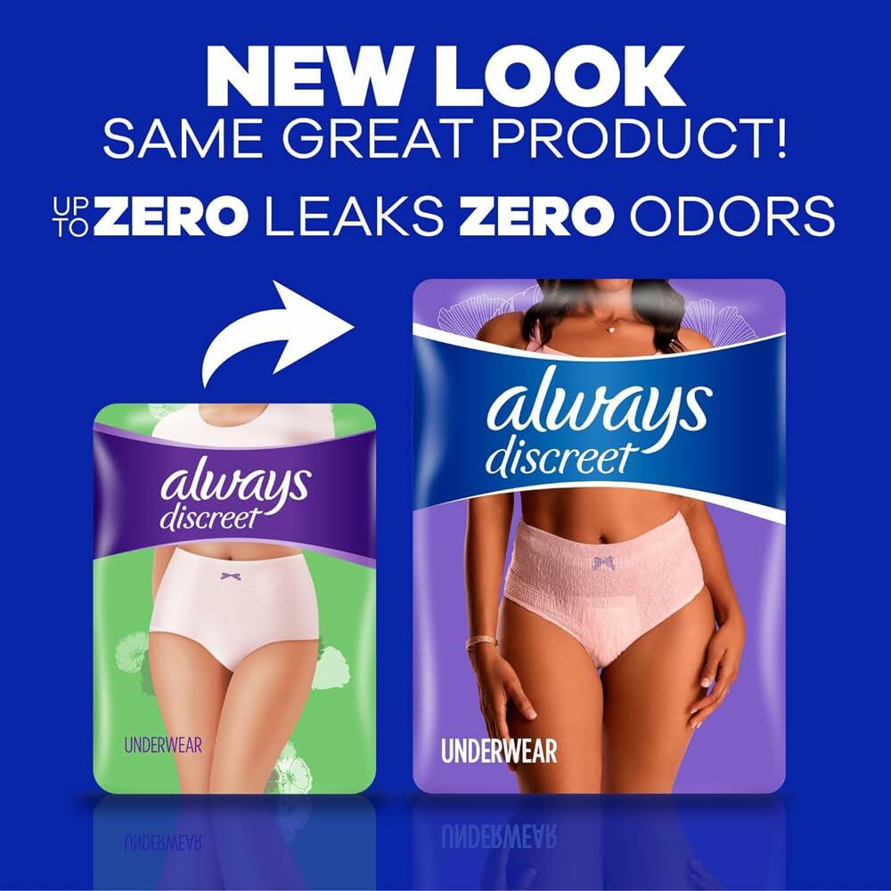 Always Discreet Max Small Underwear 19 Count Size S