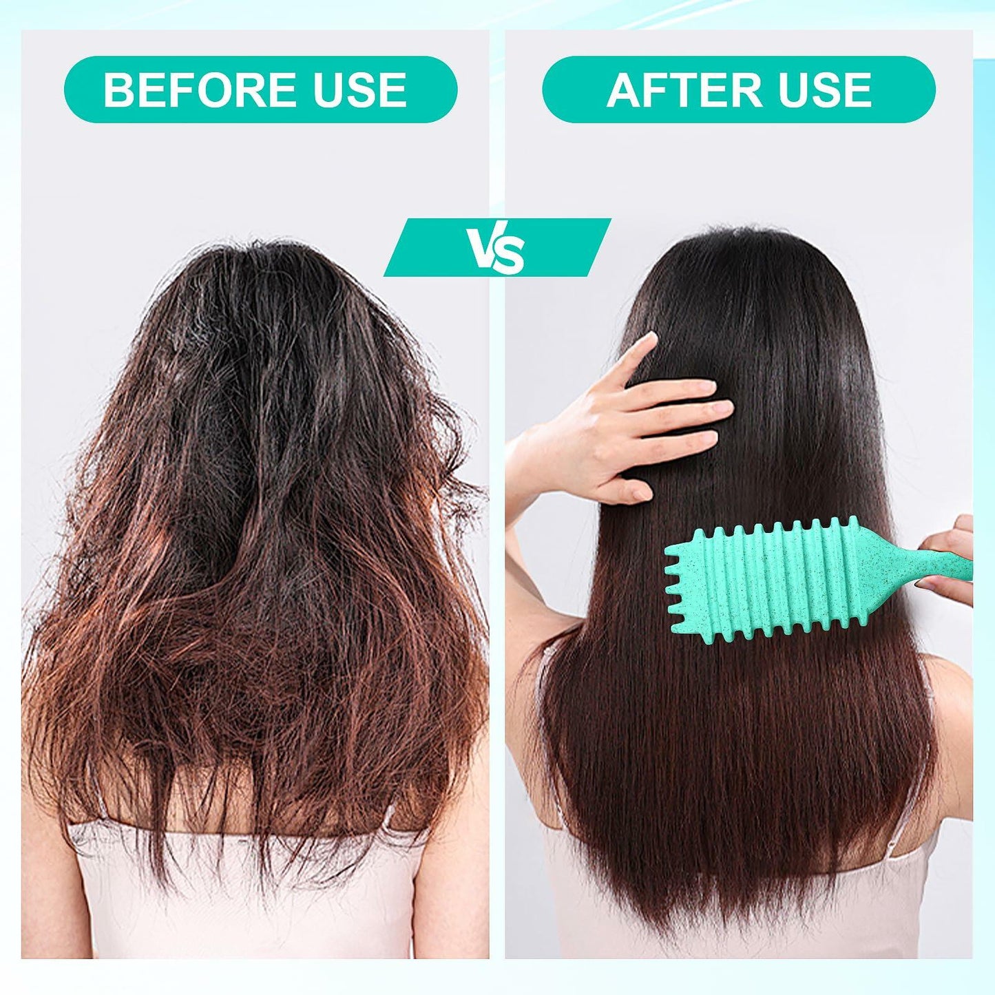 [Like New] Candy Brush Curly Hair Defining Boar Bristle Brush Green