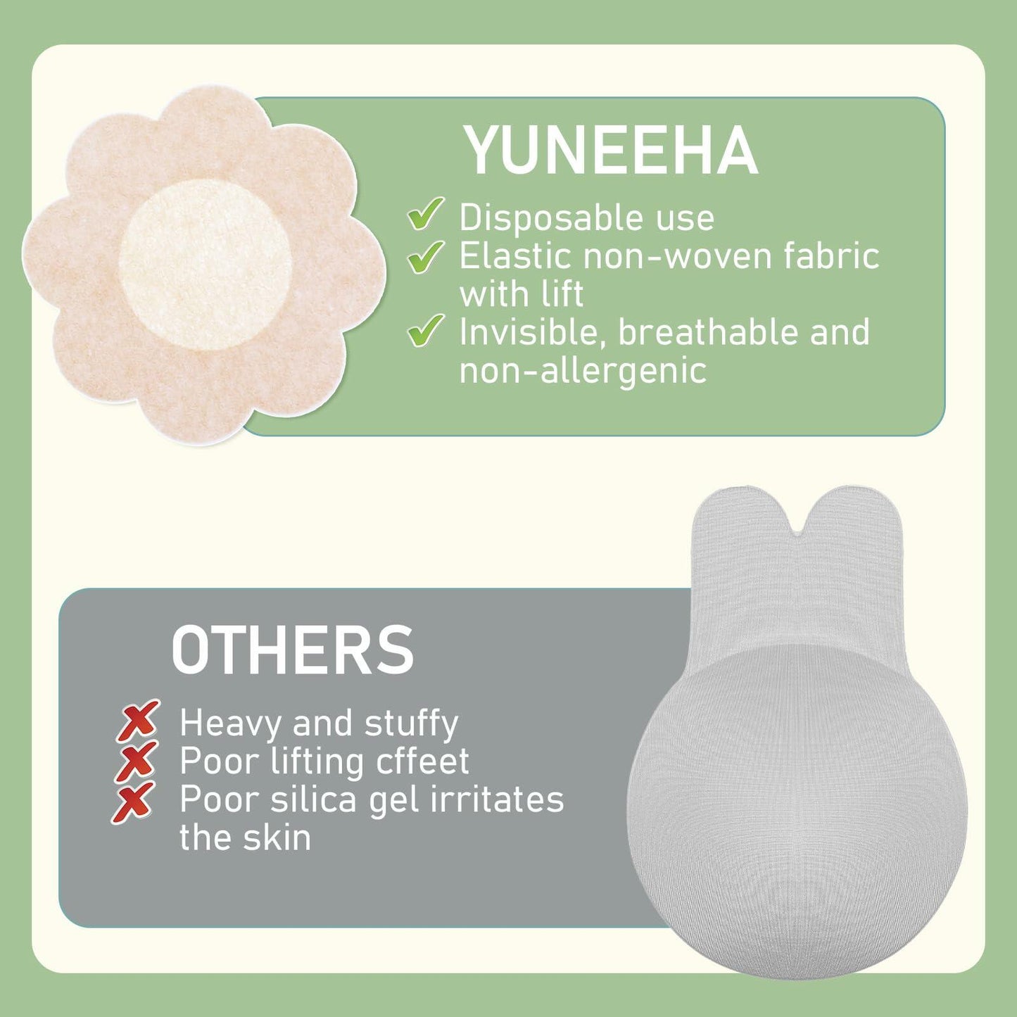 Apausvcm 40 Pcs Nipple Covers Reusable Invisible Breast Lift Pasties Beige