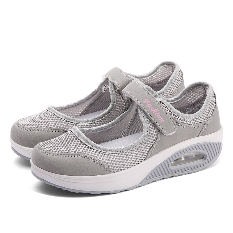 Outdoor large-size mesh shoes rocking shoes women's shoes air cushion mesh shoes sneakers foot covers