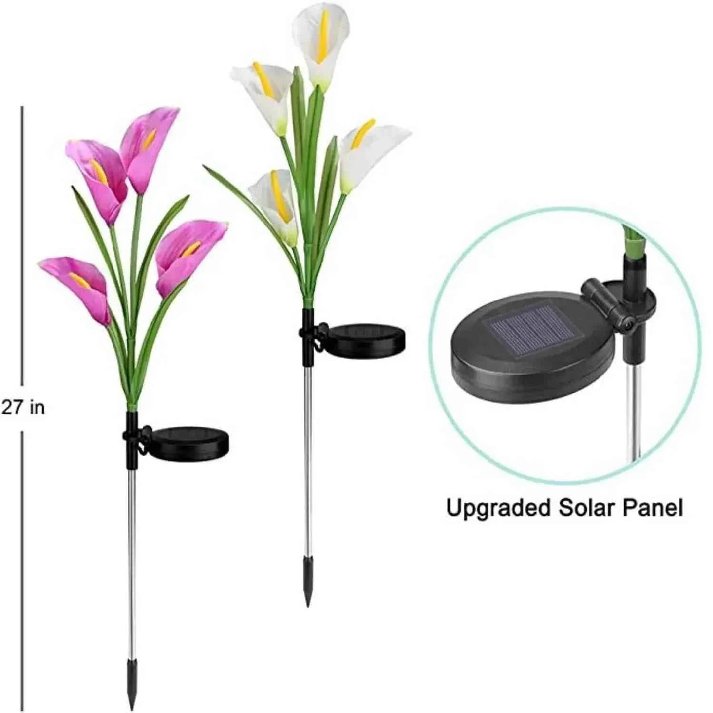 Dabsfavshop Outdoor Solar Lily Garden Lights - Decorative Pathway Lighting