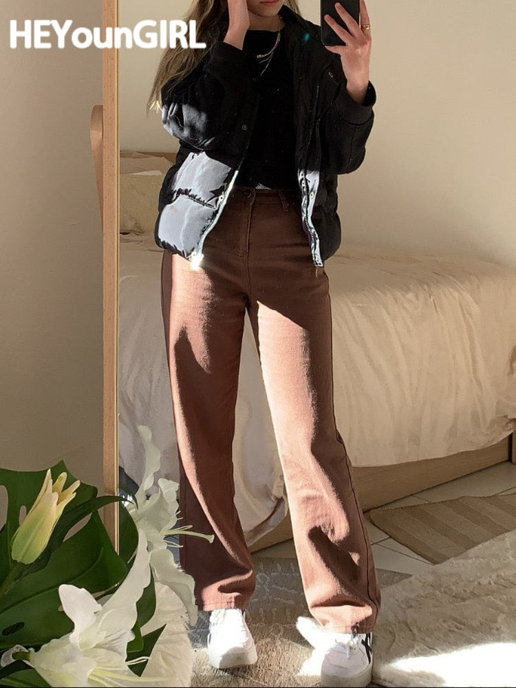 EtherealBe vintage high waist wide leg pants — Classic Brown