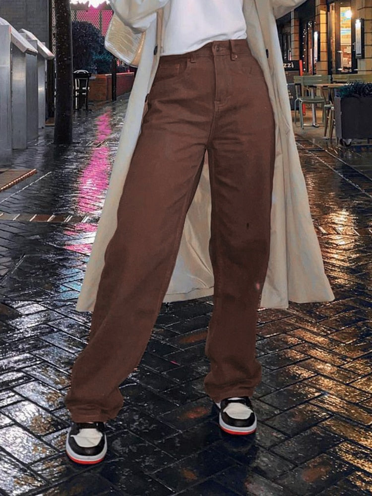 EtherealBe vintage high waist wide leg pants — Classic Brown