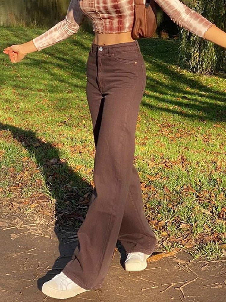 EtherealBe vintage high waist wide leg pants — Classic Brown