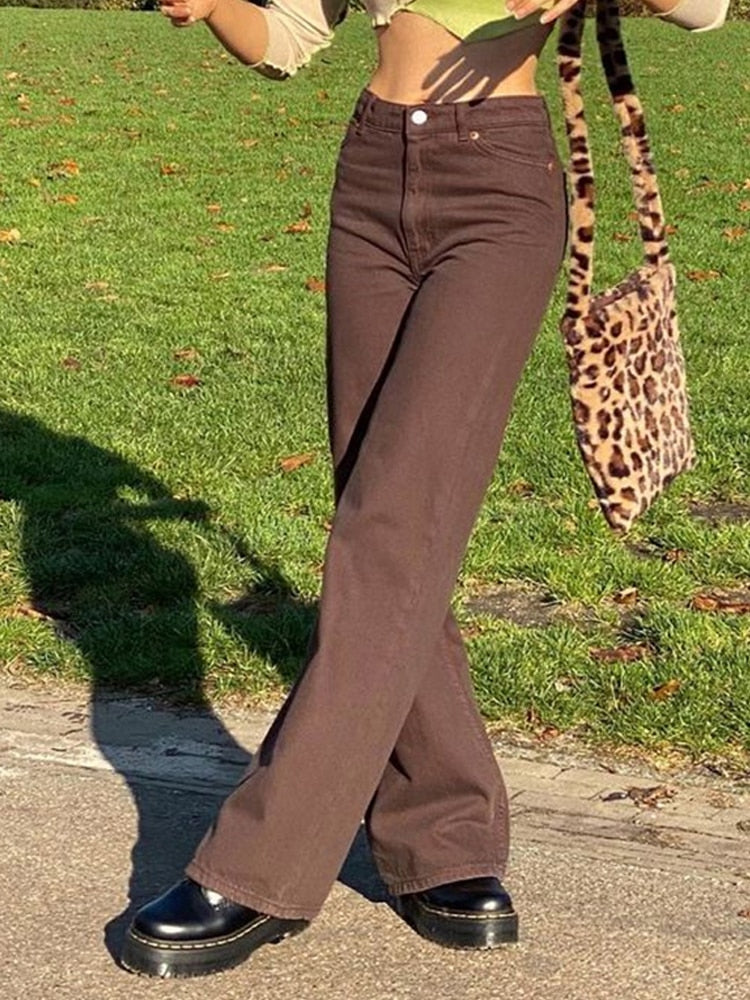 EtherealBe vintage high waist wide leg pants — Classic Brown