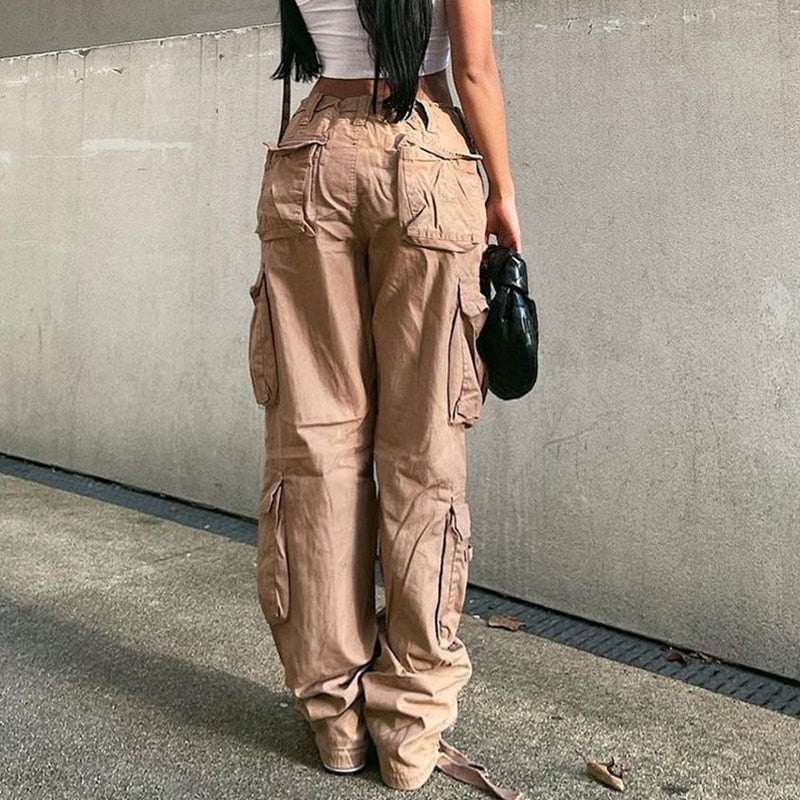 EtherealBe women's low waist cargo jeans - baggy