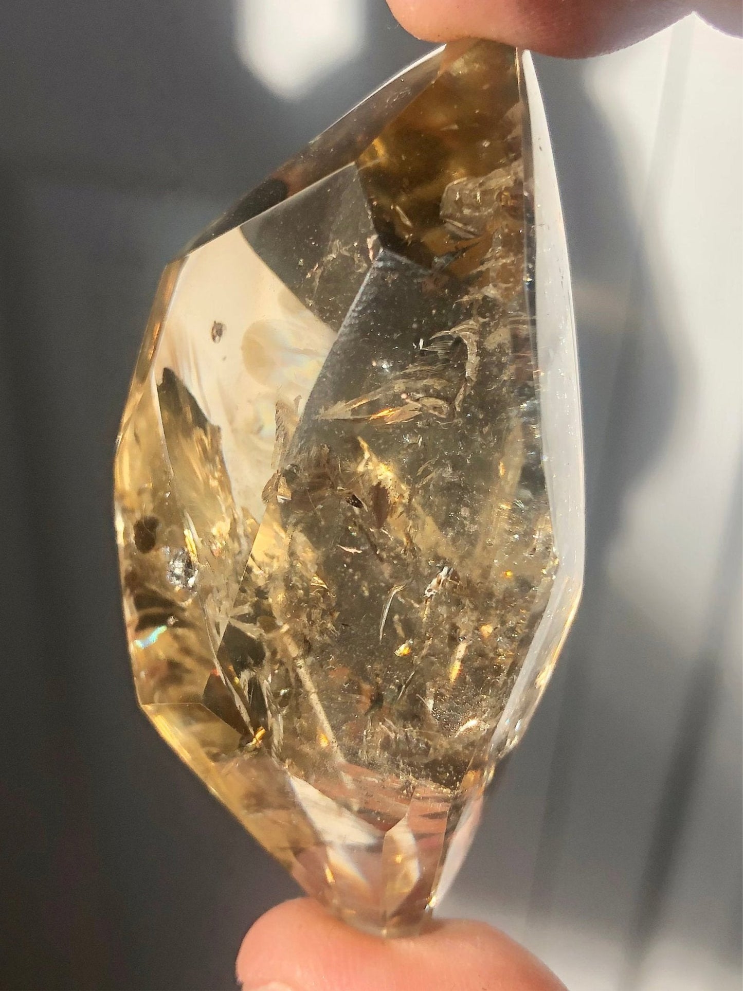 Smoky Quartz Freeform – 3” Small Cut with Rainbows