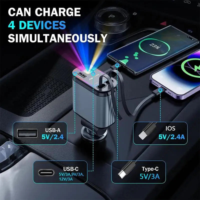 Dabfavshop Starry Sky Car Charger with Dual USB Ports