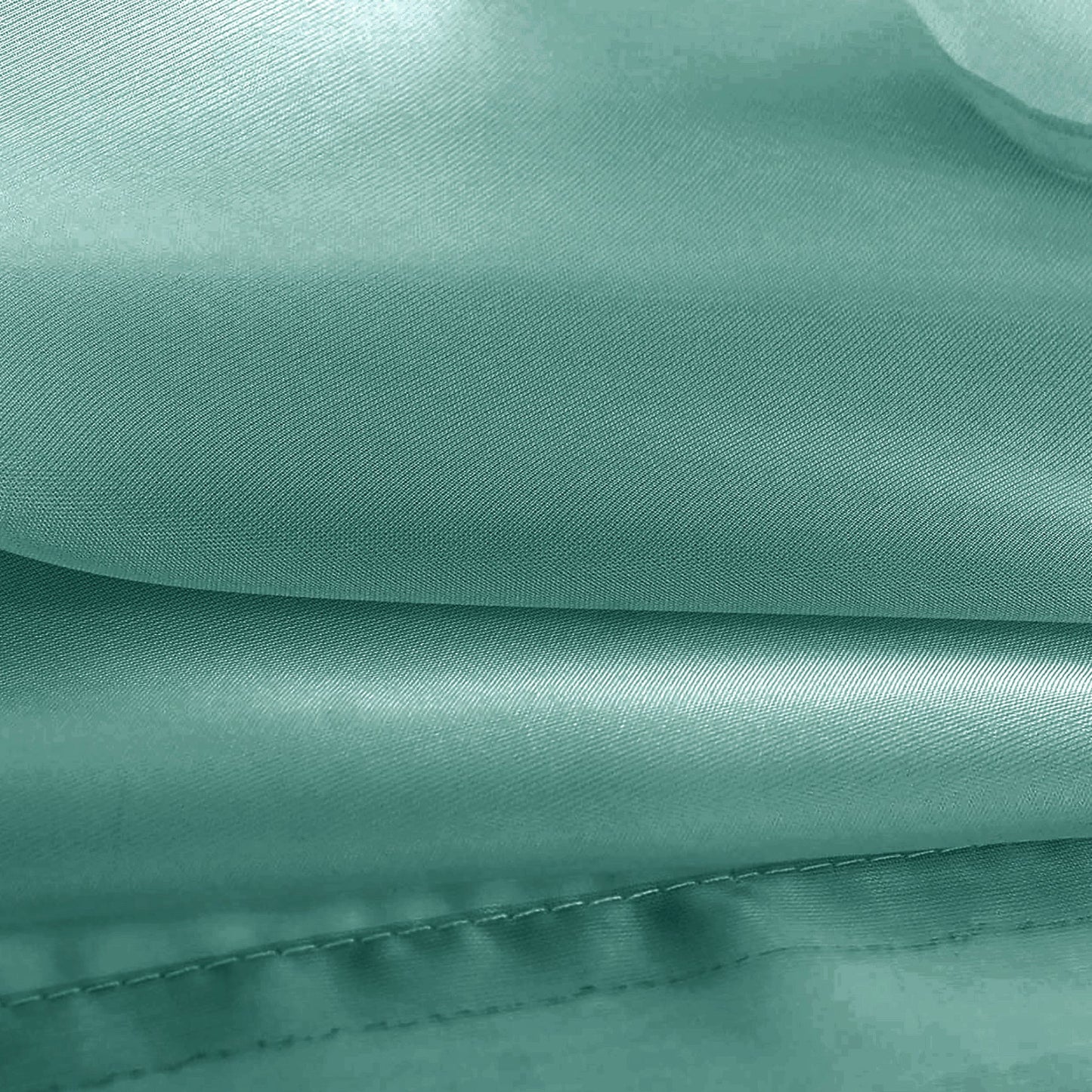 63" Inches Long - Teal Sheer Window Rod Pocket Curtain Set (2 Panels)