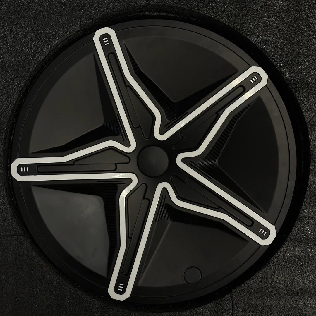 Starfish Style ABS Hubcaps for Model 3/Y | 18"/19" | 4-Piece Set | 2 Colors | Full Edge Coverage | Snap-On Install