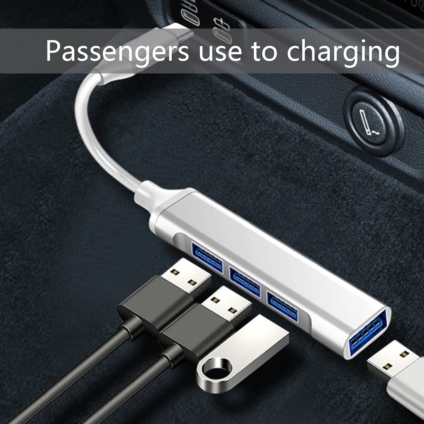 Tesla USB Tepy C Hub suitable for Model 3/Y/S/X 4 in 1 USB 3.0 Ports