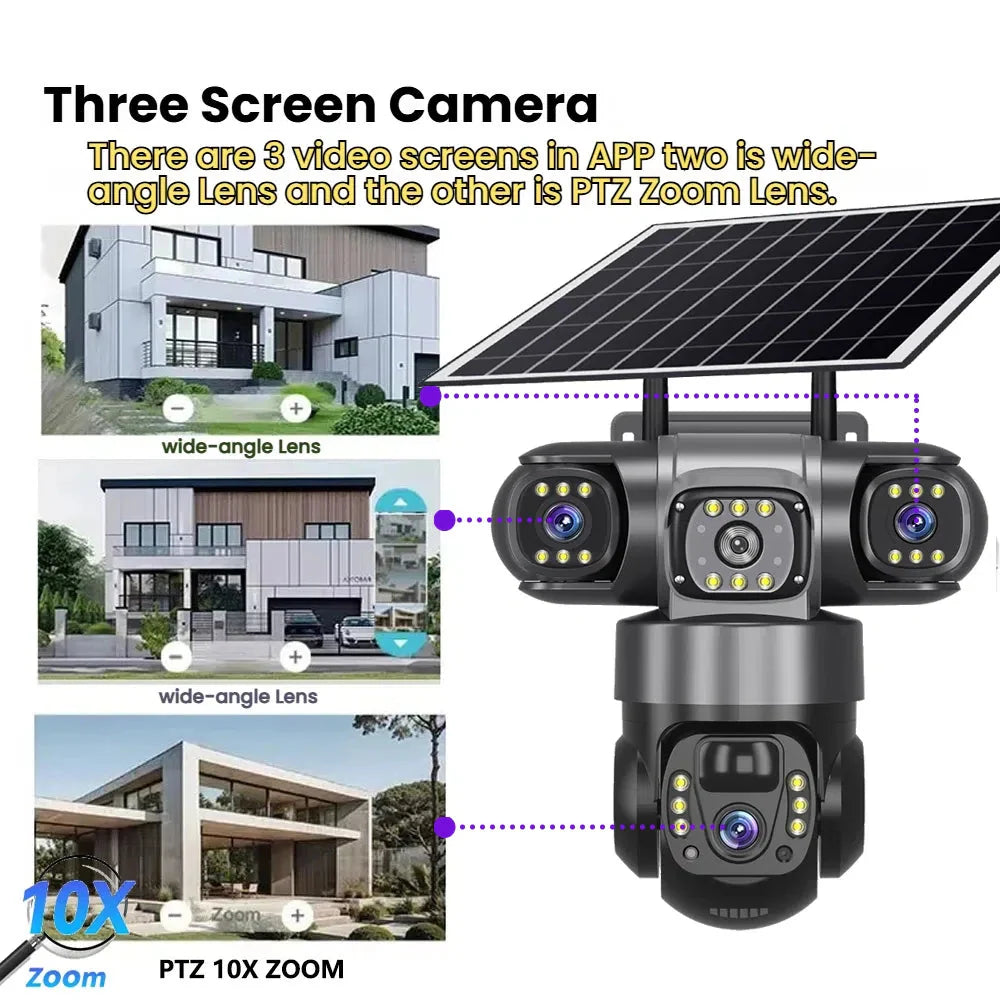 Dabfavshop 360 Degree Dome Camera with Solar Power