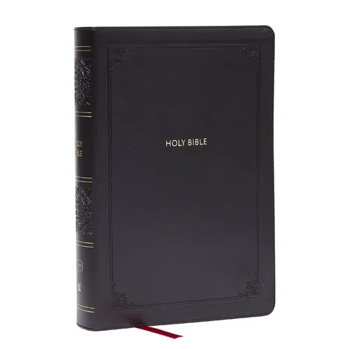 KJV Giant Print End-Of-Verse Reference Bible, Black Leathersoft, Red Letter, Comfort Print