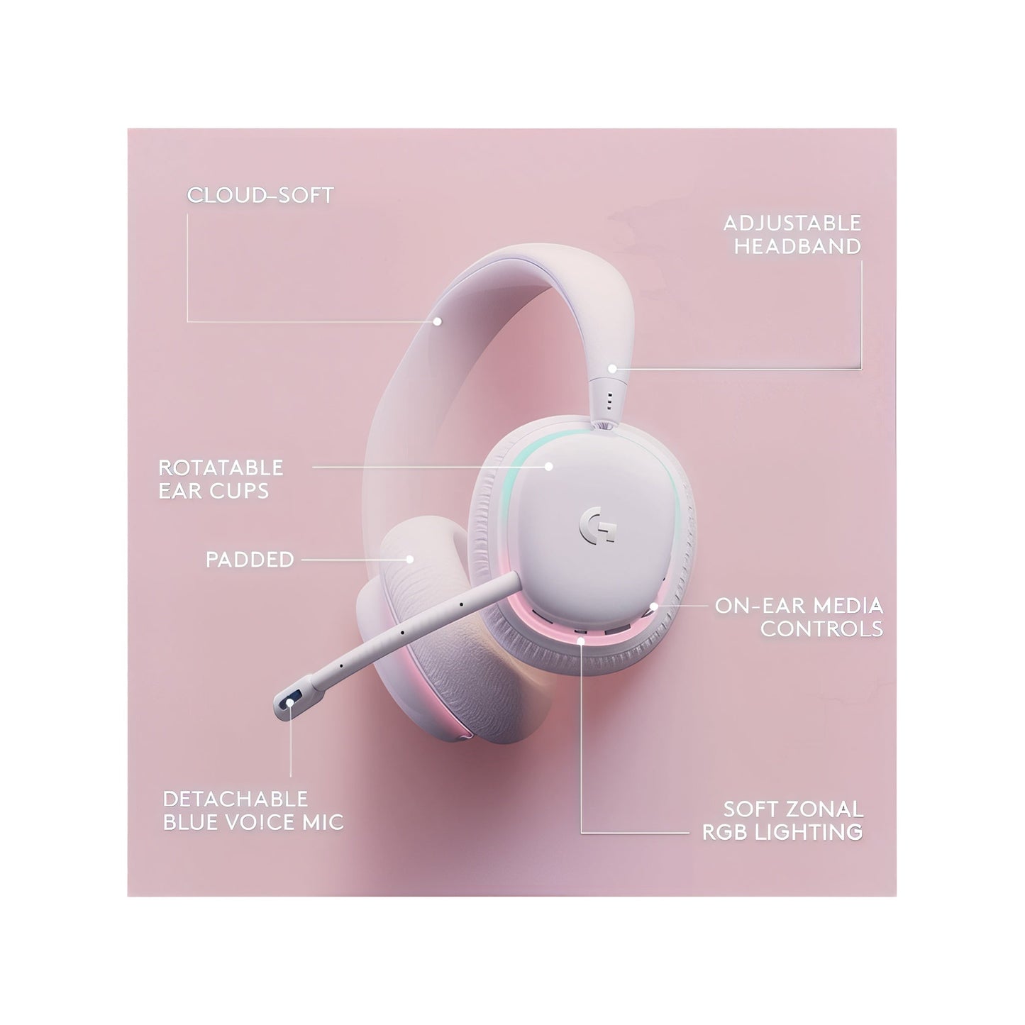 Logitech G735 Wireless Gaming Headset White Mist (NEW)