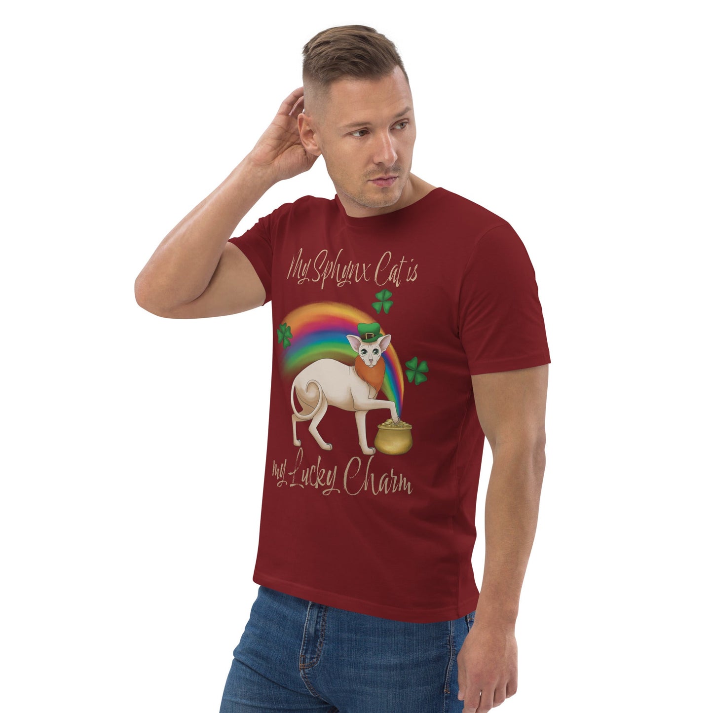 "MY SPHYNX IS MY LUCKY CHARM" UNISEX ECO TEE