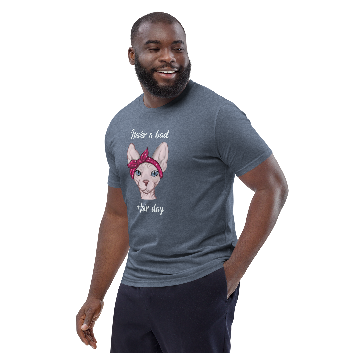 "NEVER A BAD HAIR DAY" UNISEX ECO TEE