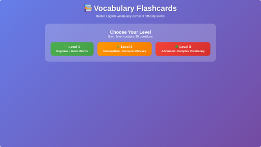 VOCABULARY FLASHCARDS