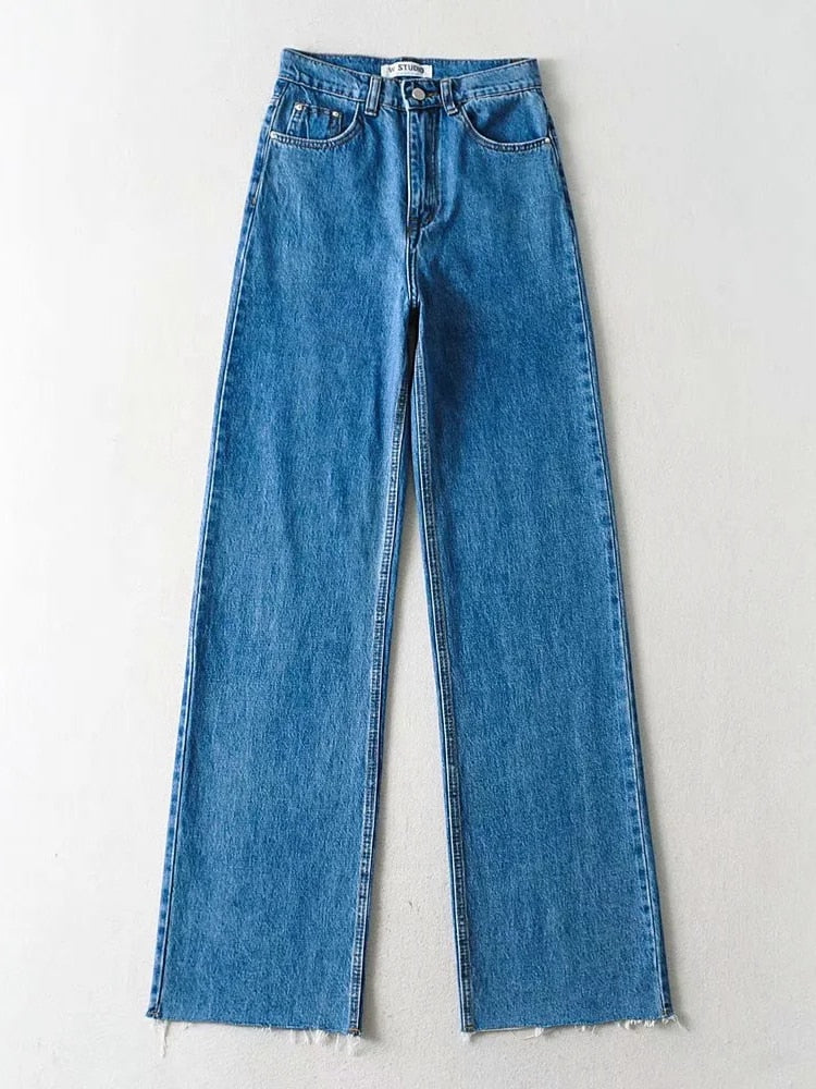 EtherealBe Womens Straight Leg High Waist Jeans