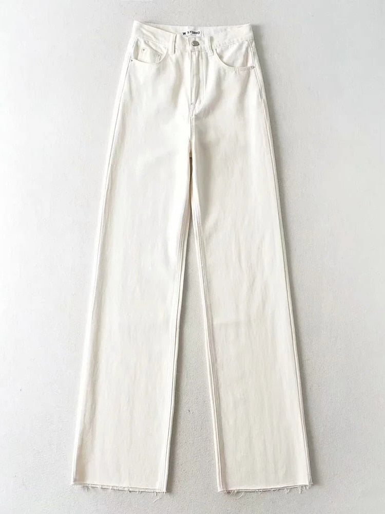 EtherealBe Womens Straight Leg High Waist Jeans