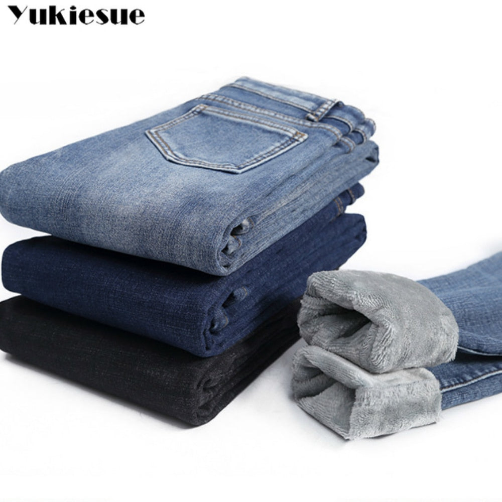 EtherealBe fleece lined skinny jeans for women — Warm