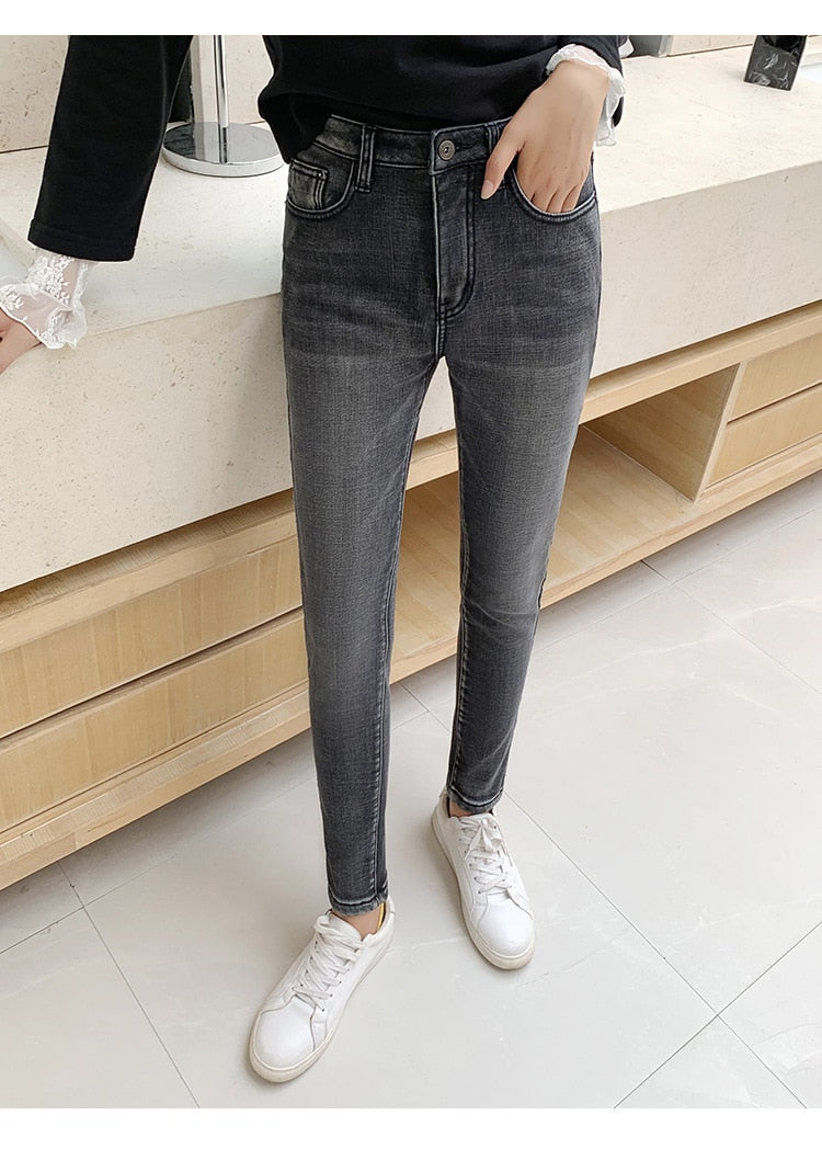 EtherealBe fleece lined skinny jeans for women — Warm